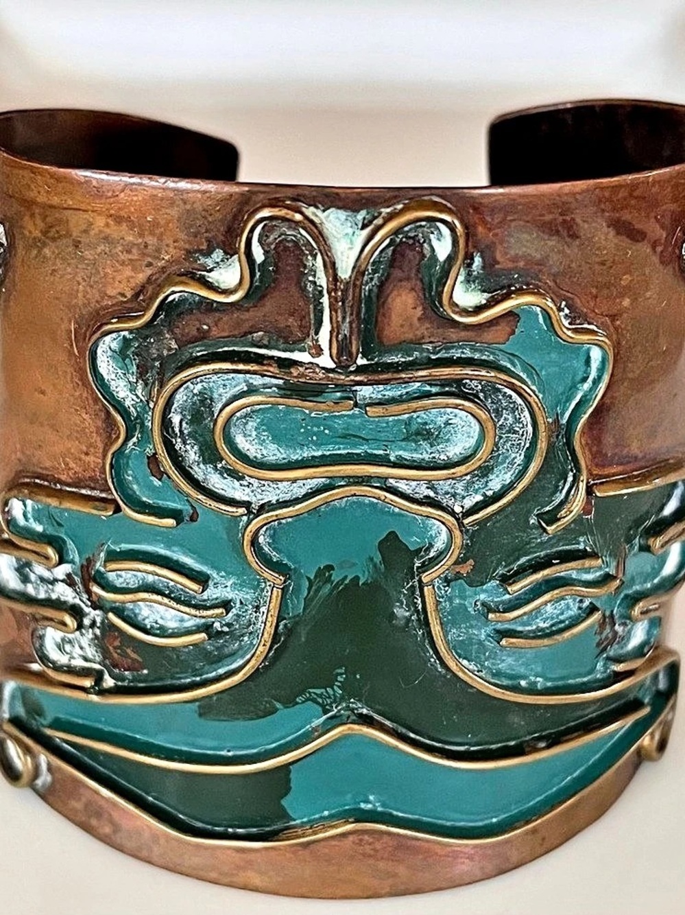 Casa Maya Mexico Jewelry Copper-Brass Cuff Bracelet